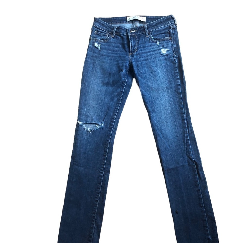 Abercrombie & Fitch Distressed Slim Straight Jean Blue Size 27X31 Casual